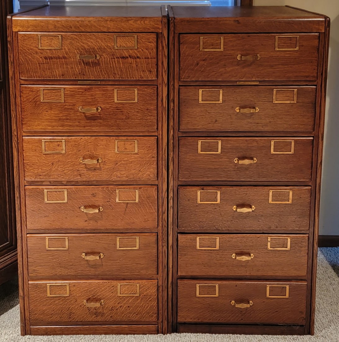 Pair Library Bureau Sole Makers Card Files (1 of 10)