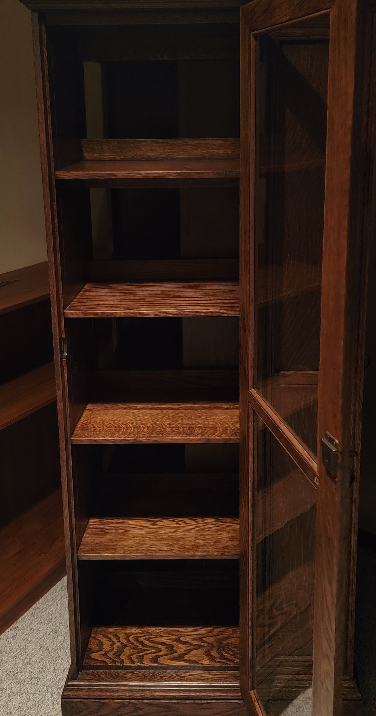 Solid Oak Fully Enclosed Revolving Bookcase - 12