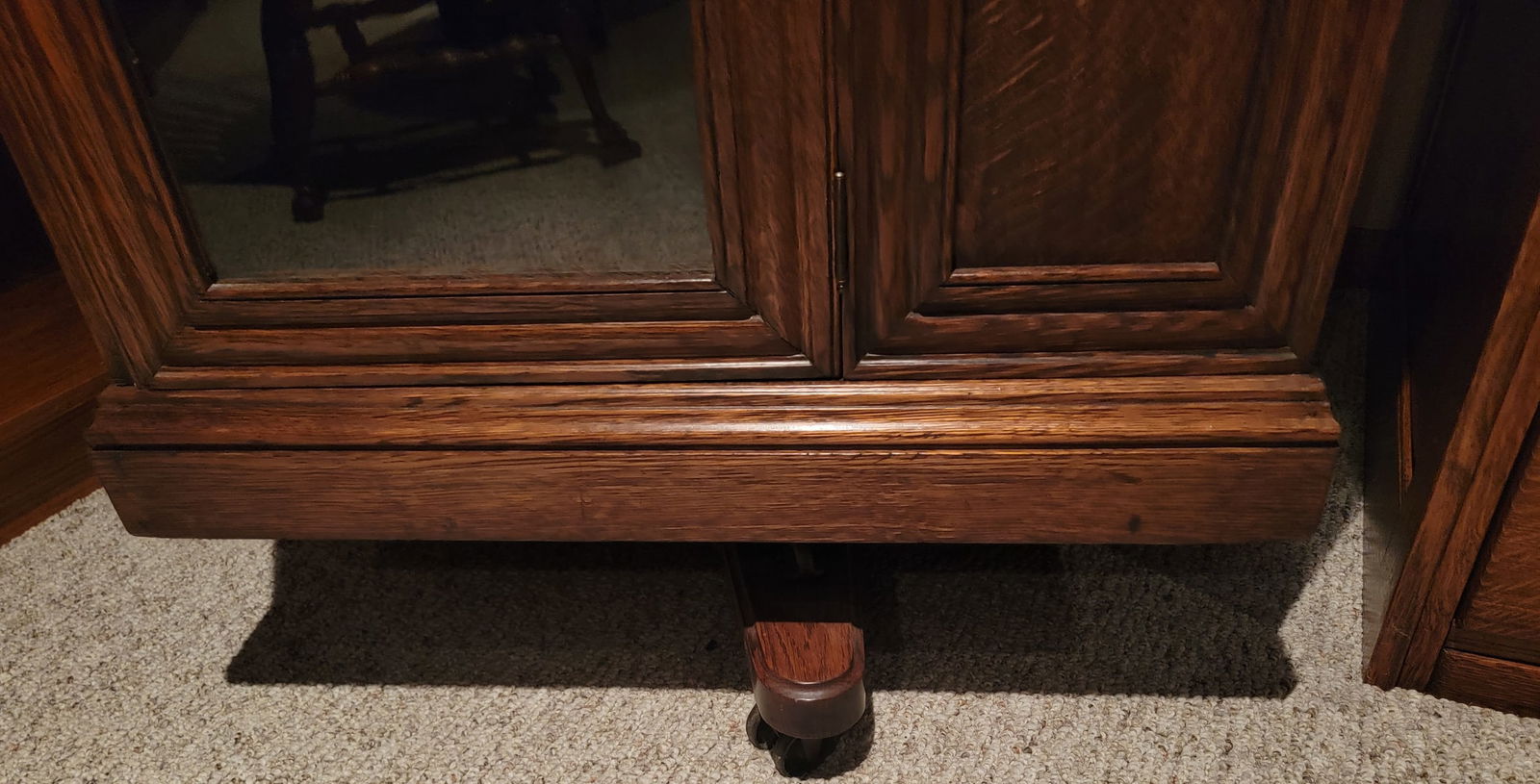 Solid Oak Fully Enclosed Revolving Bookcase - 7