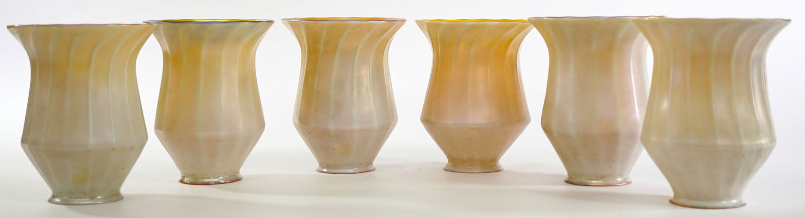 Quezal Art Glass (6) Lamp Shades (1 of 6)