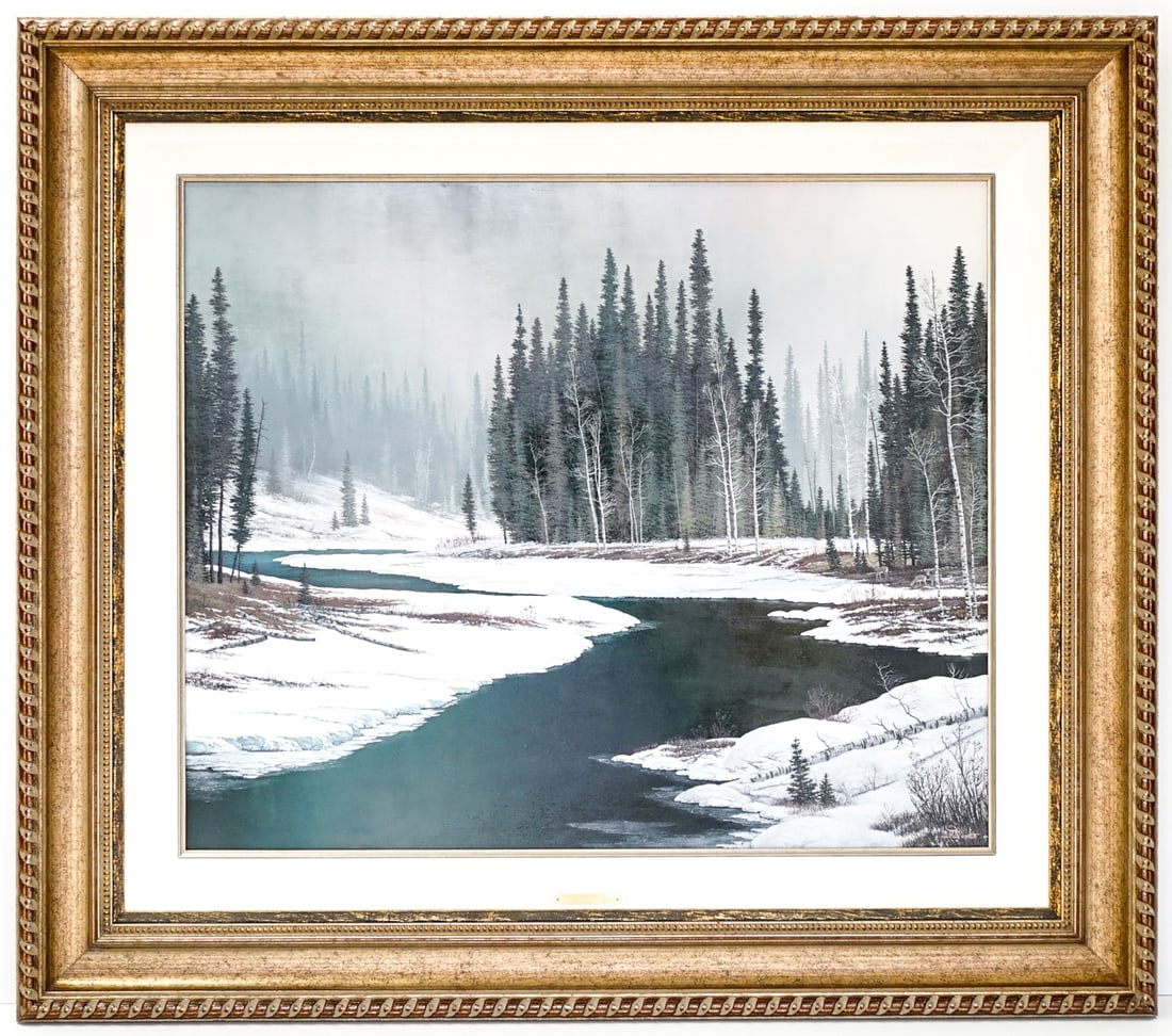 Roger Arndt (Born 1959) Large Oil/Board: Roger Arndt (Born 1959) Large Oil on Board [Changing Harmonies]. Measures 30 x 36 inches image size and 44.5 x 49.75 x 3 inches framed. Excellent condition, no inpainting (Like-New). Gallery framed. T