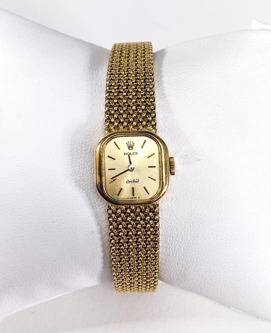 Pre-Owned Estate Ladies Vintage Rolex Orchid 18K (1 of 5)