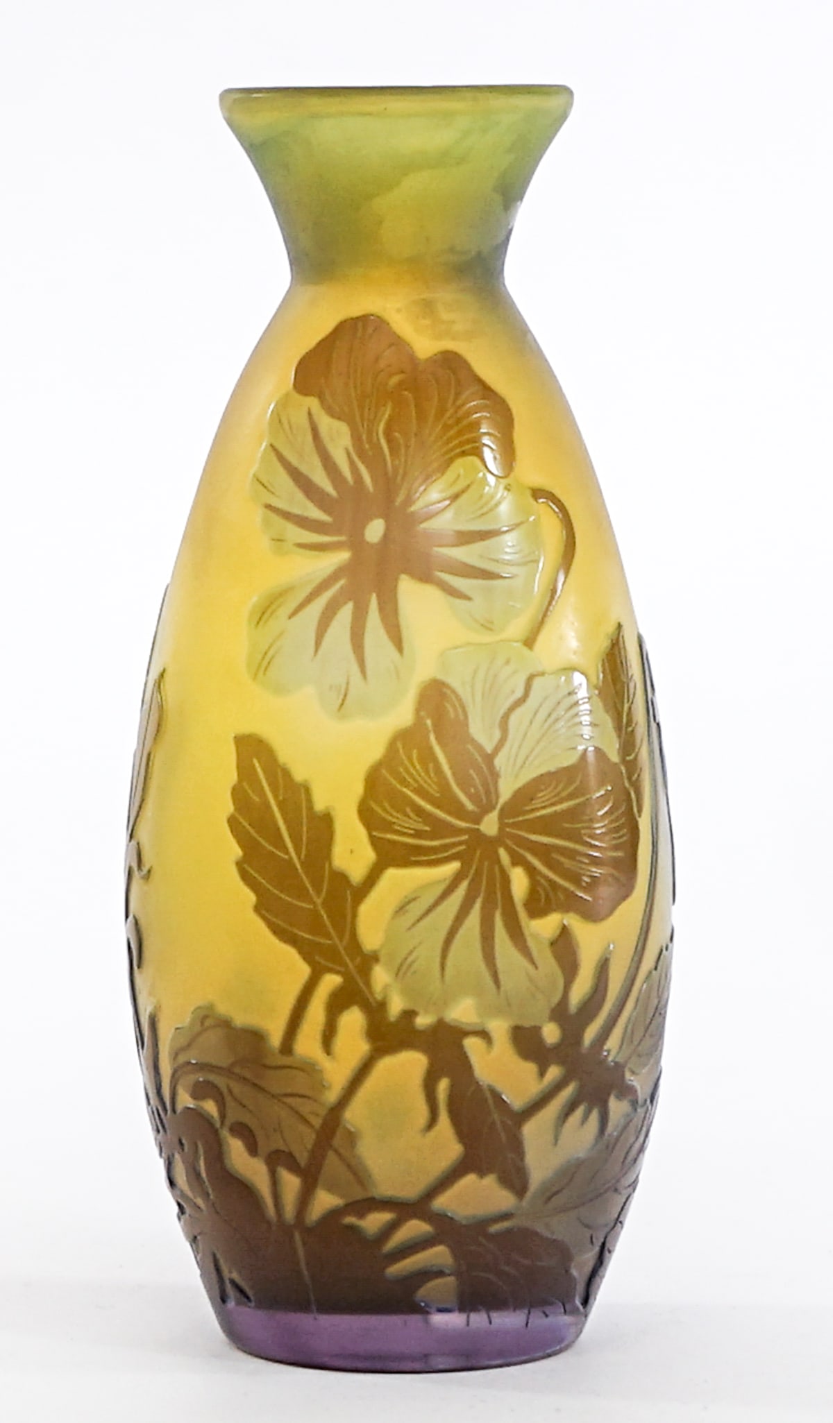 Galle (Pansy) 6.25IN Cameo Glass Vase [Floral] (1 of 6)
