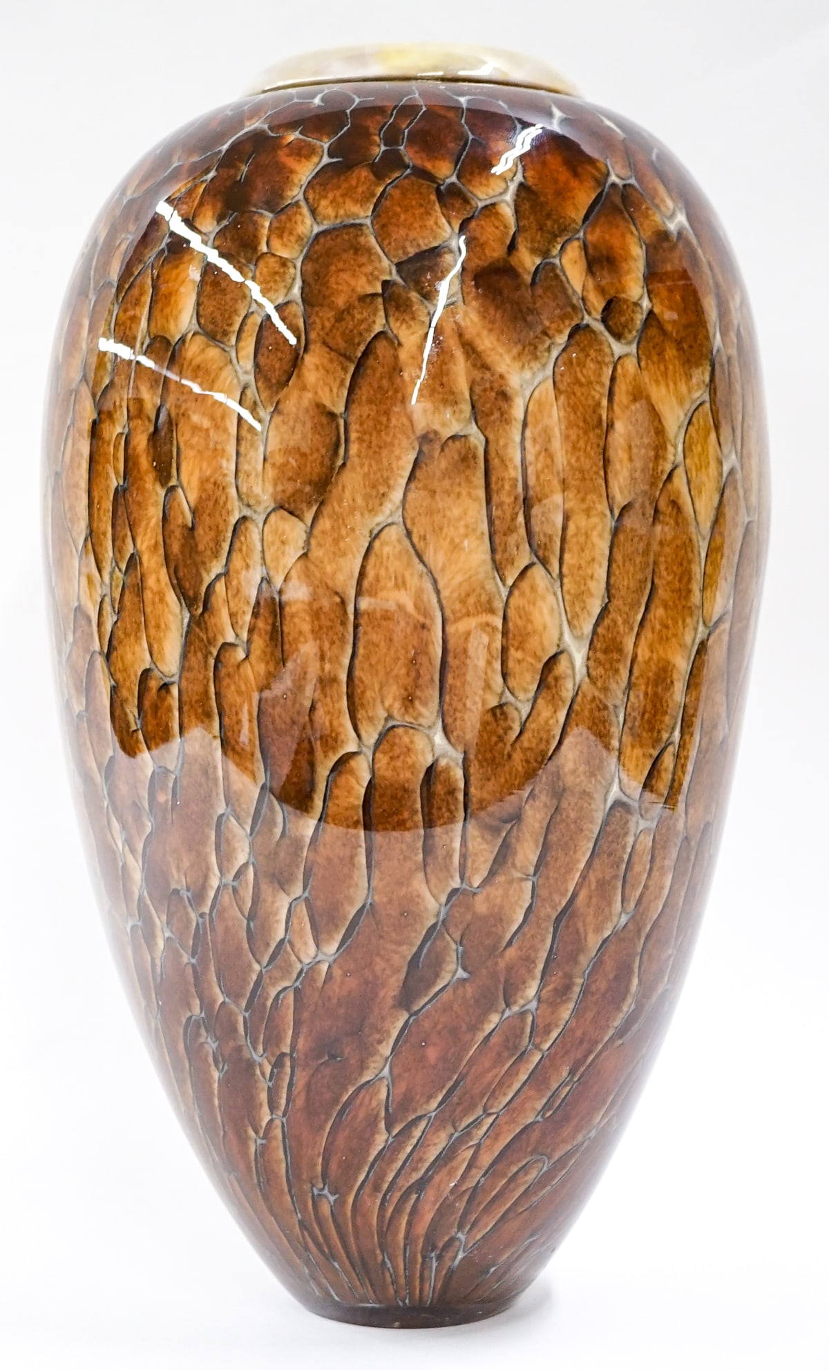 Large Cohen Stone Art Glass Vase 15.75 Inches (1 of 8)