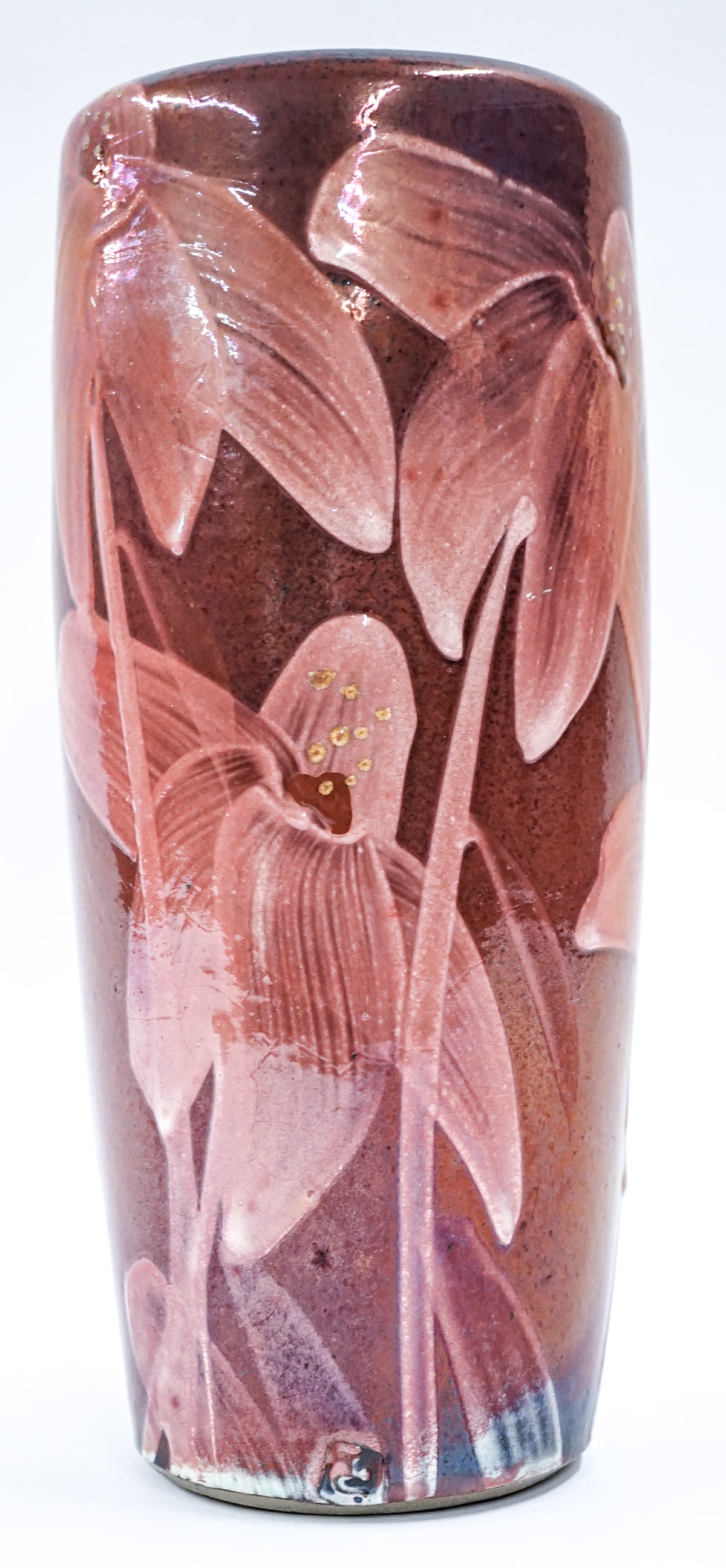 Tall Signed Studio Pottery Vase (1 of 5)