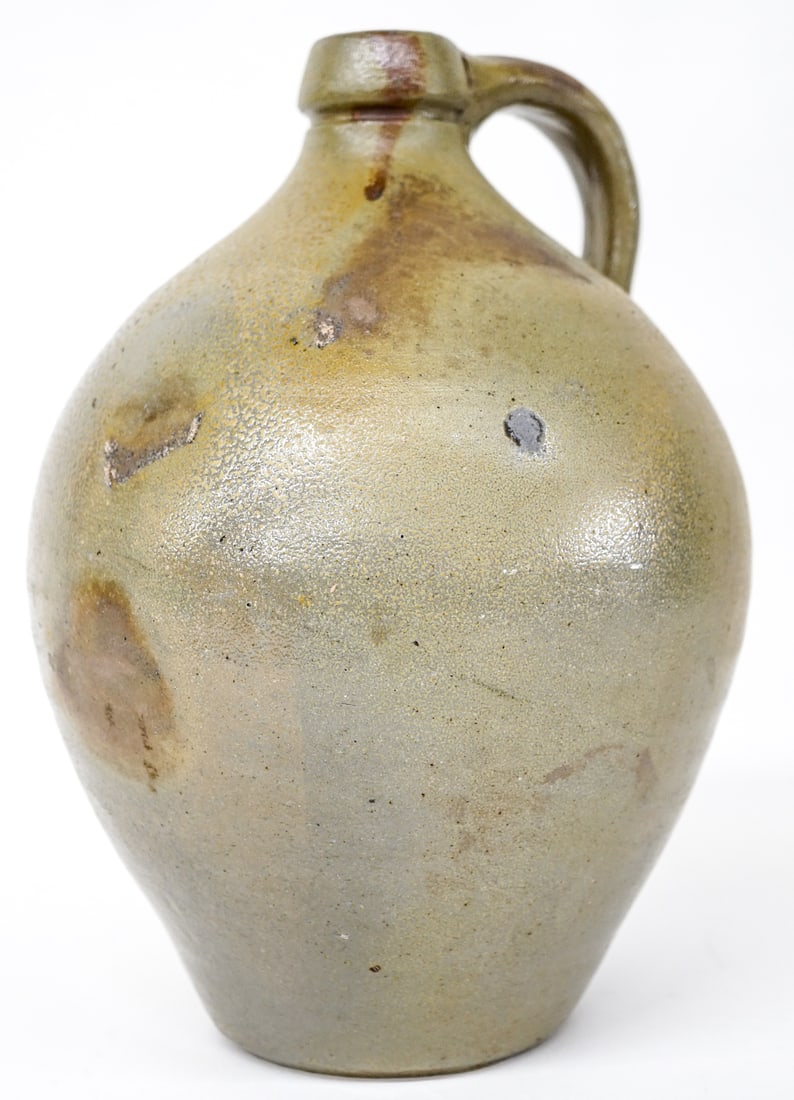 Half Gallon Green Glaze Ovoid New York Jug (1 of 5)