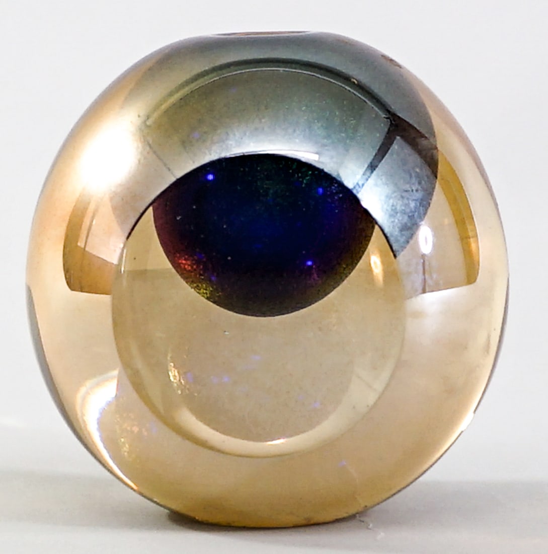 Eickholt SIGNED Art Glass Oil Lamp (1 of 6)