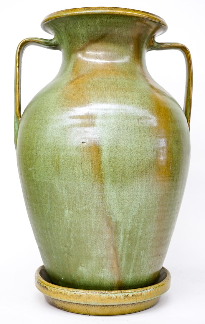 Large Frankoma Vase with Tray 20.25 inches tall (1 of 8)