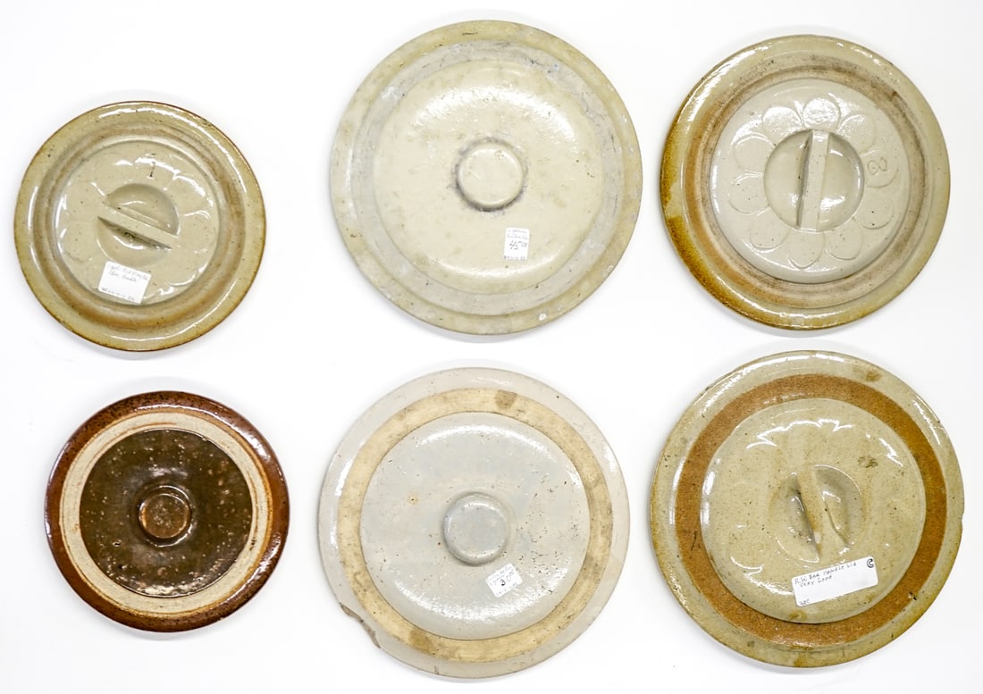 (6) Stoneware Crock Lids (1 of 2)