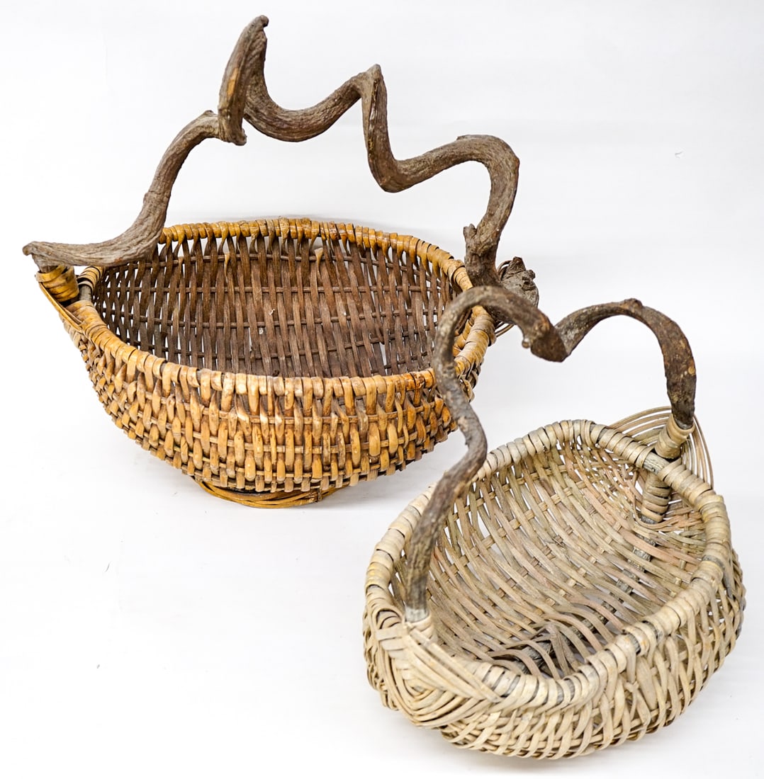 (2) Designer Wicker Baskets - 2