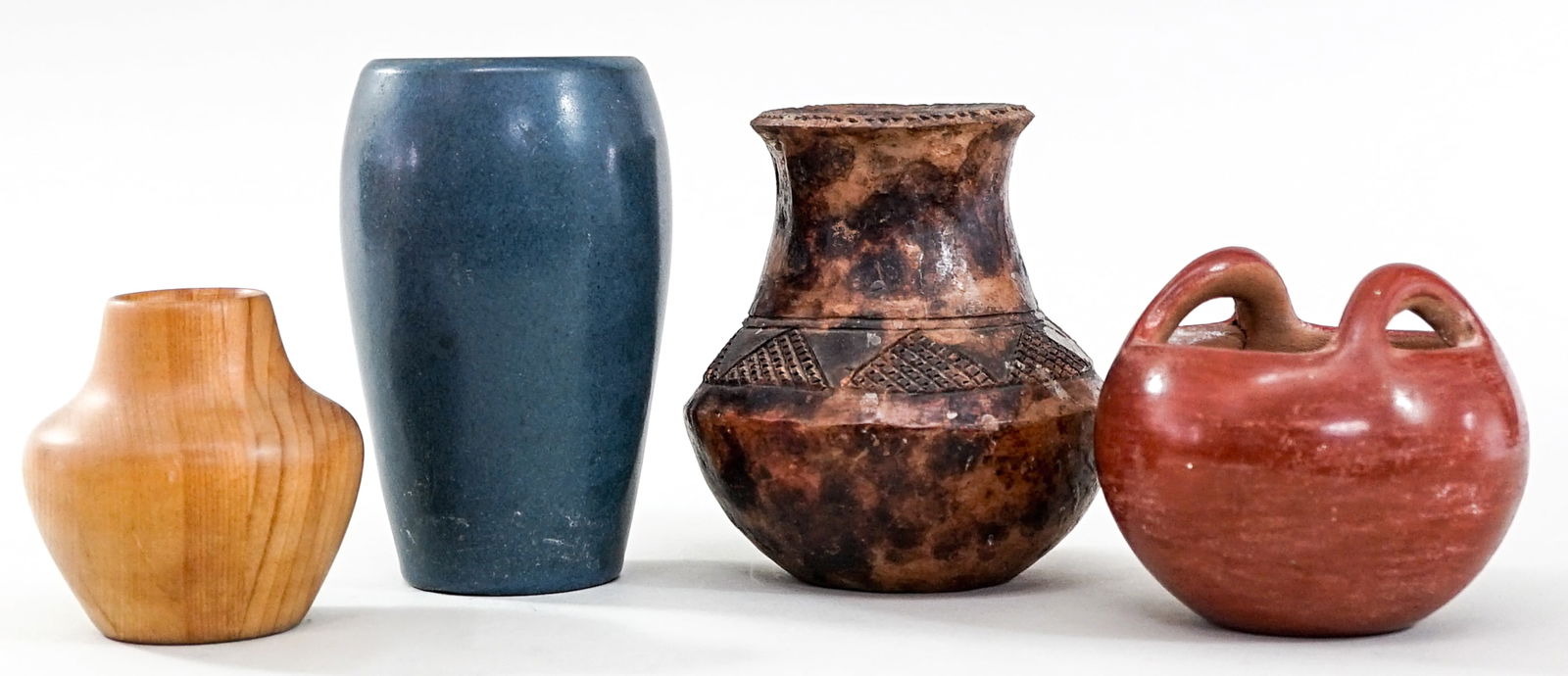 Small (4) Pottery and Wood Vessels (1 of 4)