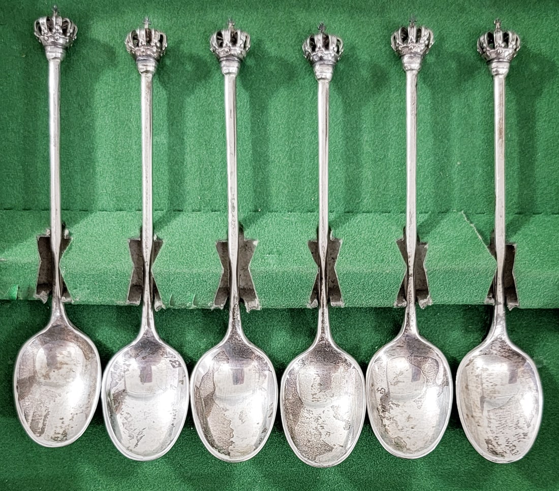 Dutch Silver (6) Demitasse Spoons 60g (1 of 2)