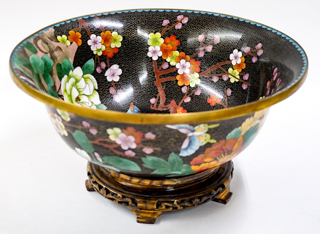 Large Asian Cloisonne Bowl (1 of 6)