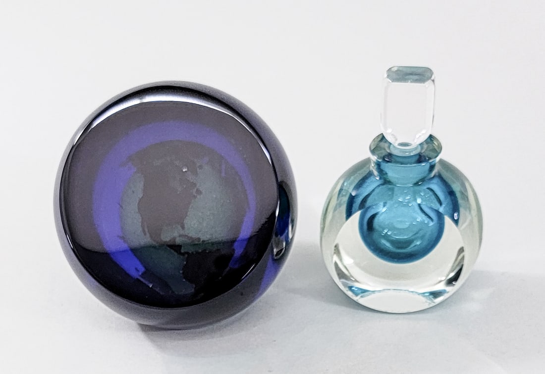 Art Glass Paperweight and Perfume Bottle (1 of 6)