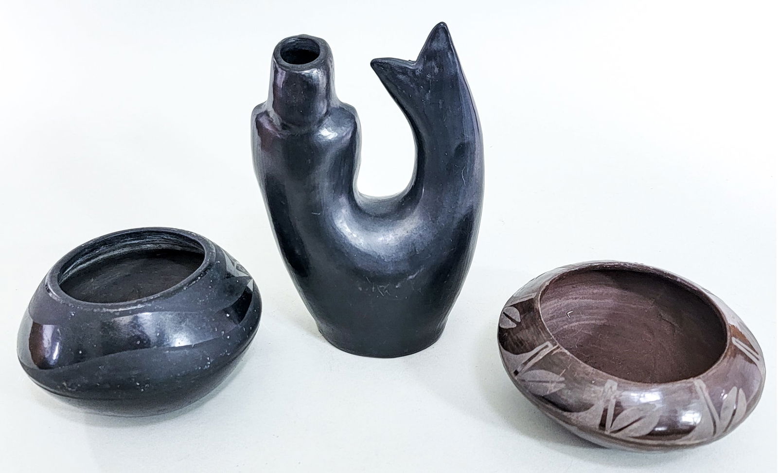 Pottery (3) Pieces [Blackware] - 3