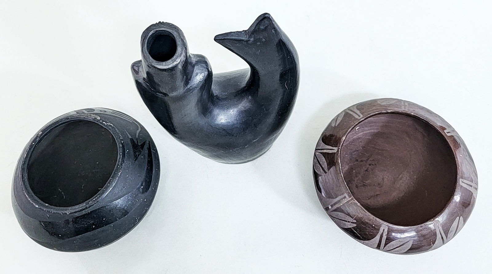 Pottery (3) Pieces [Blackware] - 4