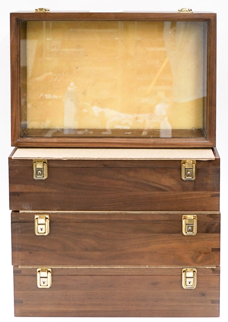 Four Matching High Quality Solid Walnut Cases (1 of 5)