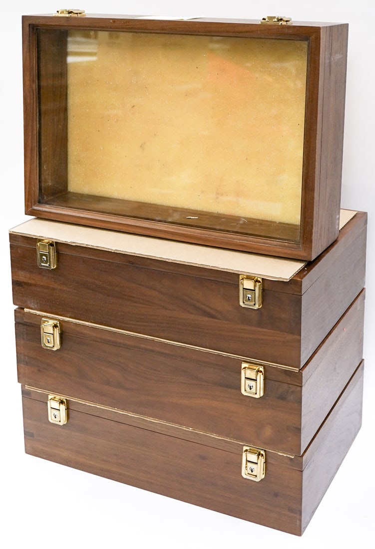 Four Matching High Quality Solid Walnut Cases - 2