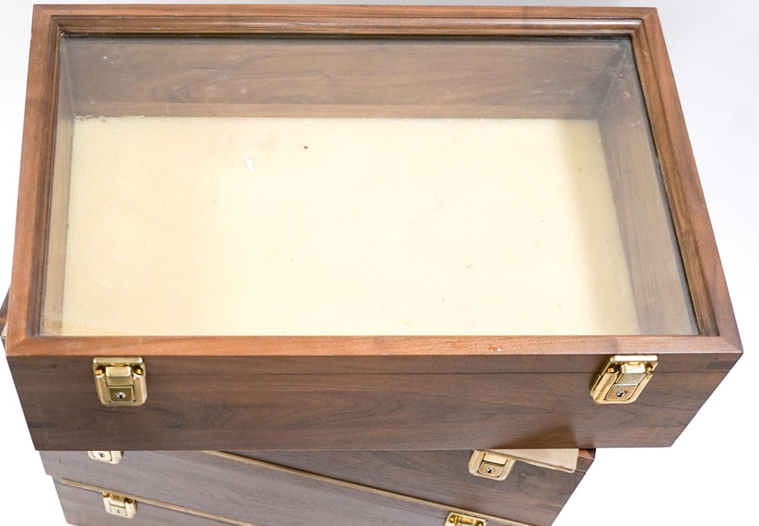 Four Matching High Quality Solid Walnut Cases - 3