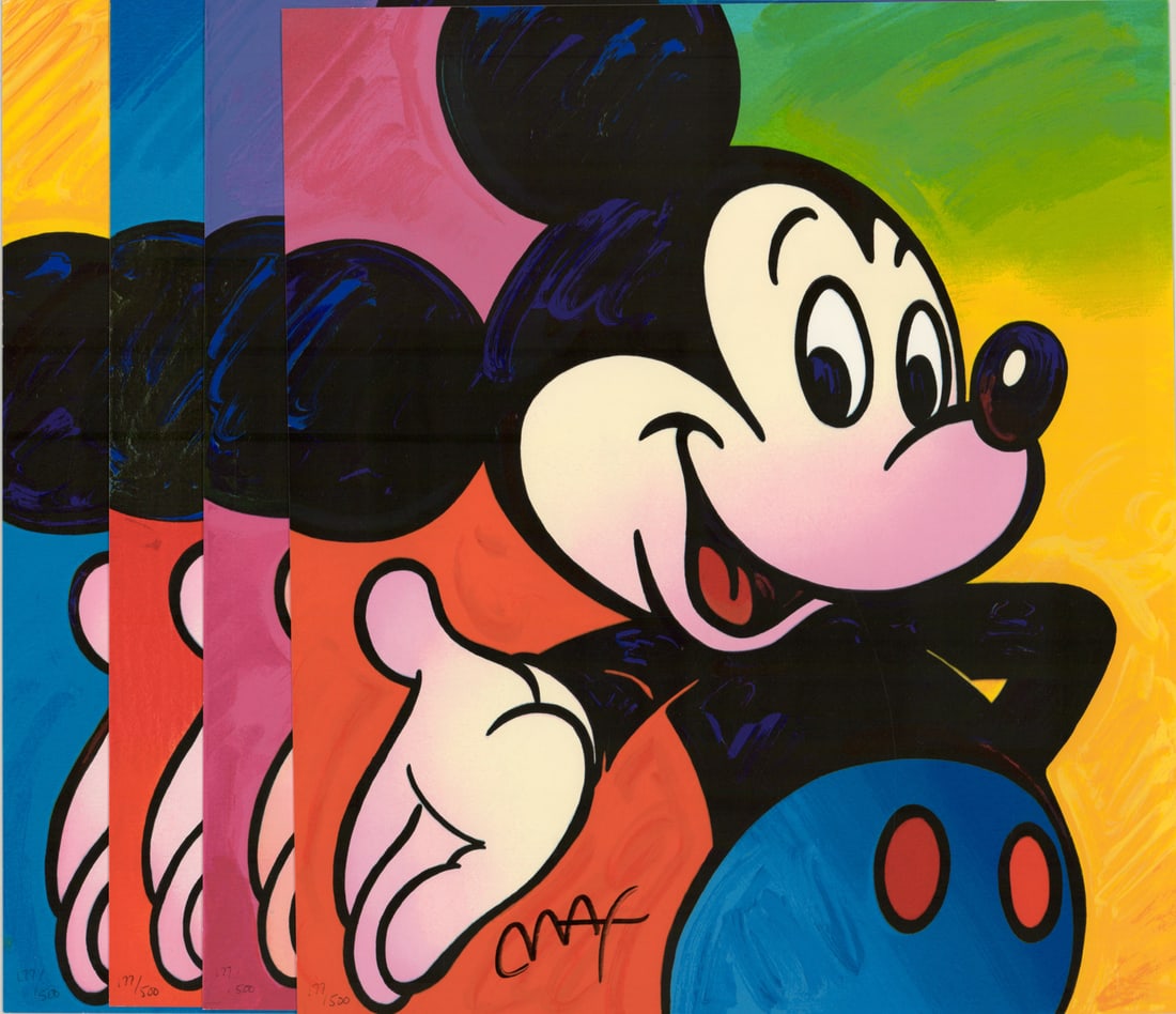 Peter Max 'Mickey' Suite of 4 Serigraphs S/N (1 of 13)