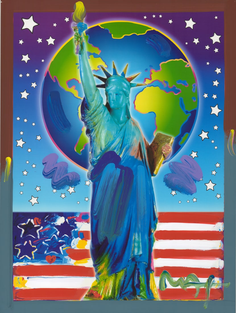 Peter Max - Peace on Earth II SIGNED Mixed Media (1 of 3)