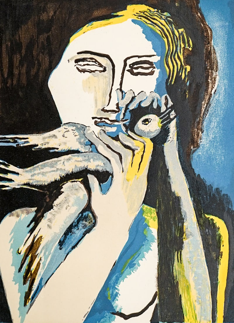 Ossip Zadkine Signed & Numbered Print: Signed and numbered 143/200. Measures 22.5 x 16.625 inches image size and 30 x 22.25 inches sheet size. Lot measures 30.625 x 24 x .5 inches for shipping purposes only. Unframed, loose and not mounted