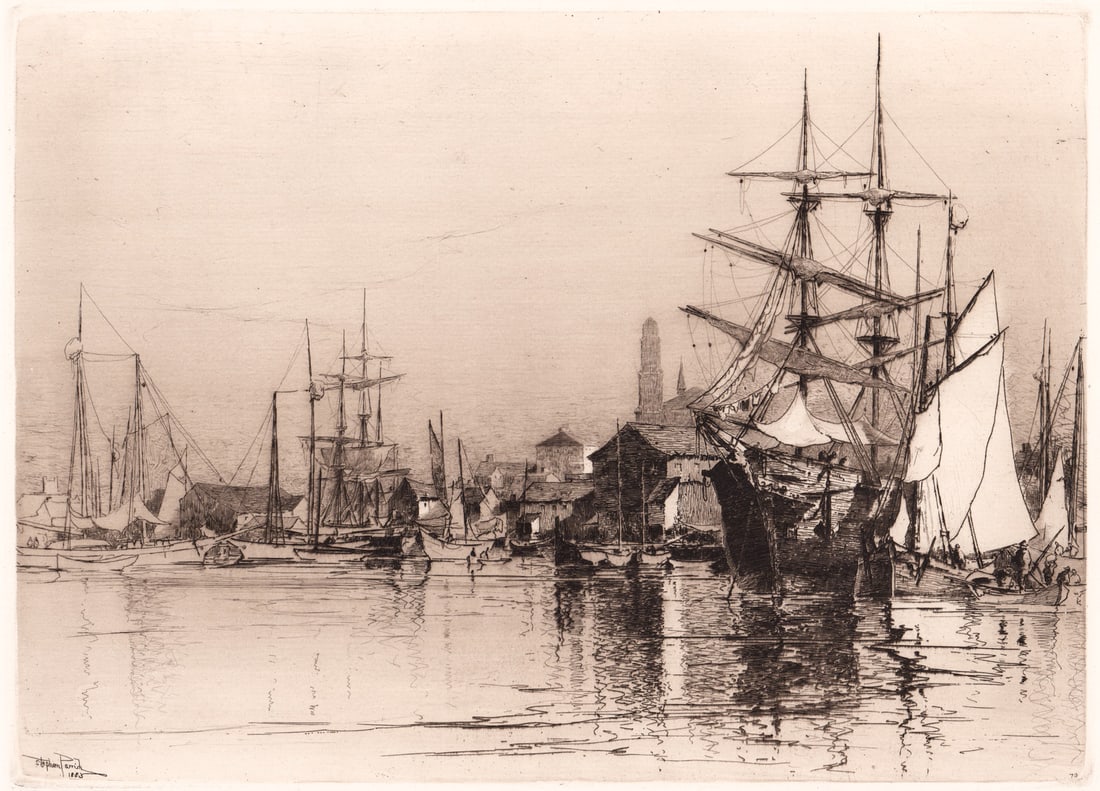 Stephen Parrish 19th C Etching Plate Signed (1 of 4)