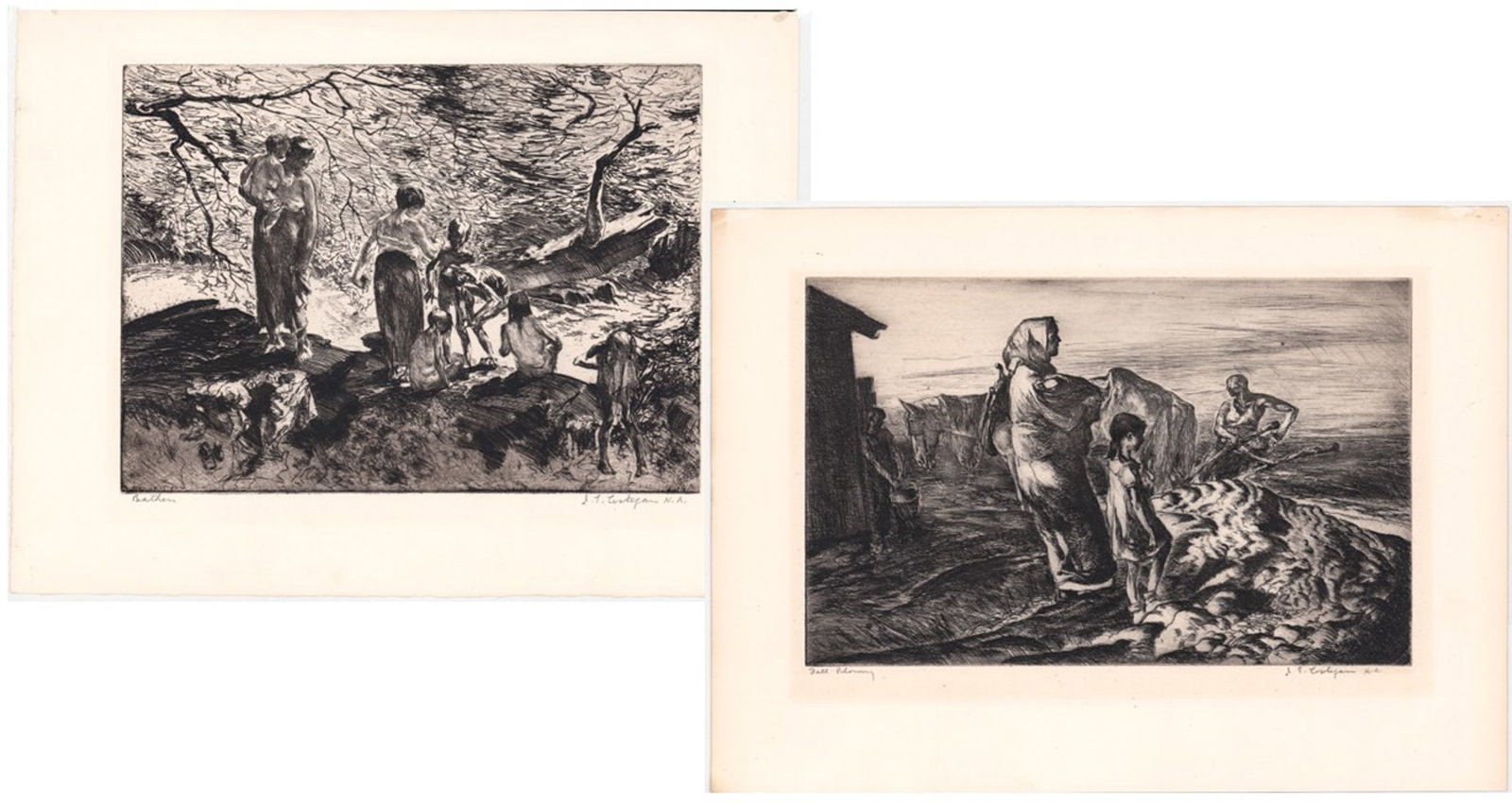 John Costogan (2) SIGNED Etchings (1 of 11)