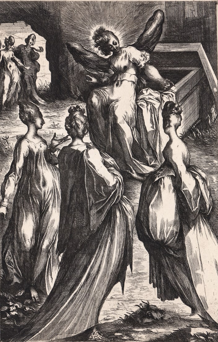 Jacques Bellange Etching [3 Mary's At The Tomb] (1 of 3)