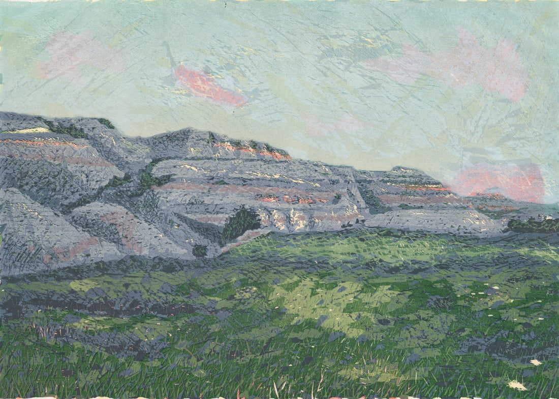 Gordon Mortensen S/N Woodcut [ND Hills] (1 of 7)