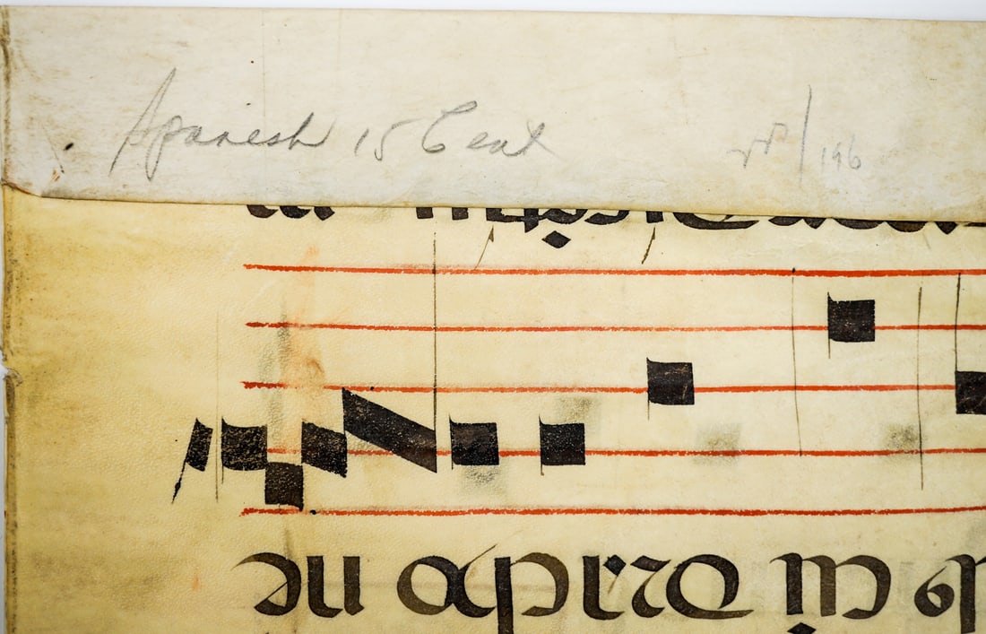 Illuminated Manuscript Antiphonal Leaf - 3