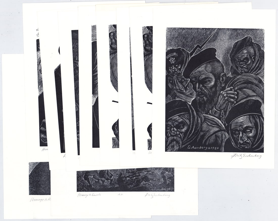 Fritz Eichenberg (11) Wood Engravings SIGNED (1 of 7)