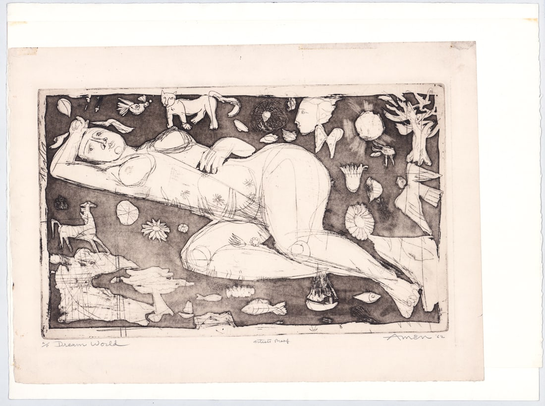 Irving Amen (3) Etchings SIGNED (1 of 4)