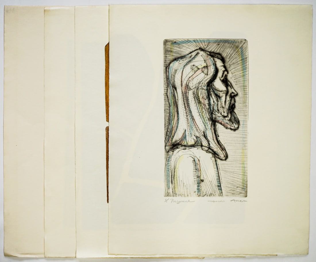 Irving Amen Signed & Numbered Etchings (4). (1 of 5)