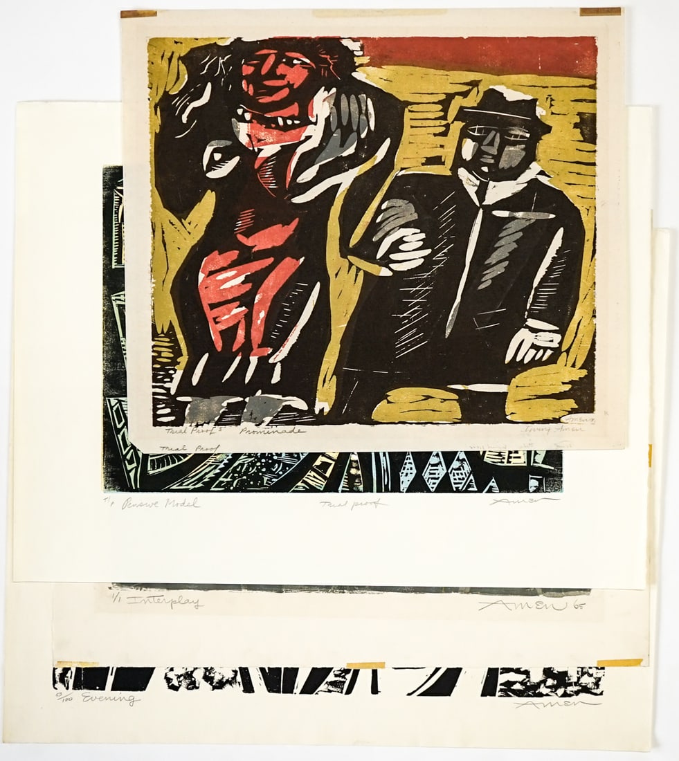 (4) Irving Amen SIGNED Prints (1 of 5)