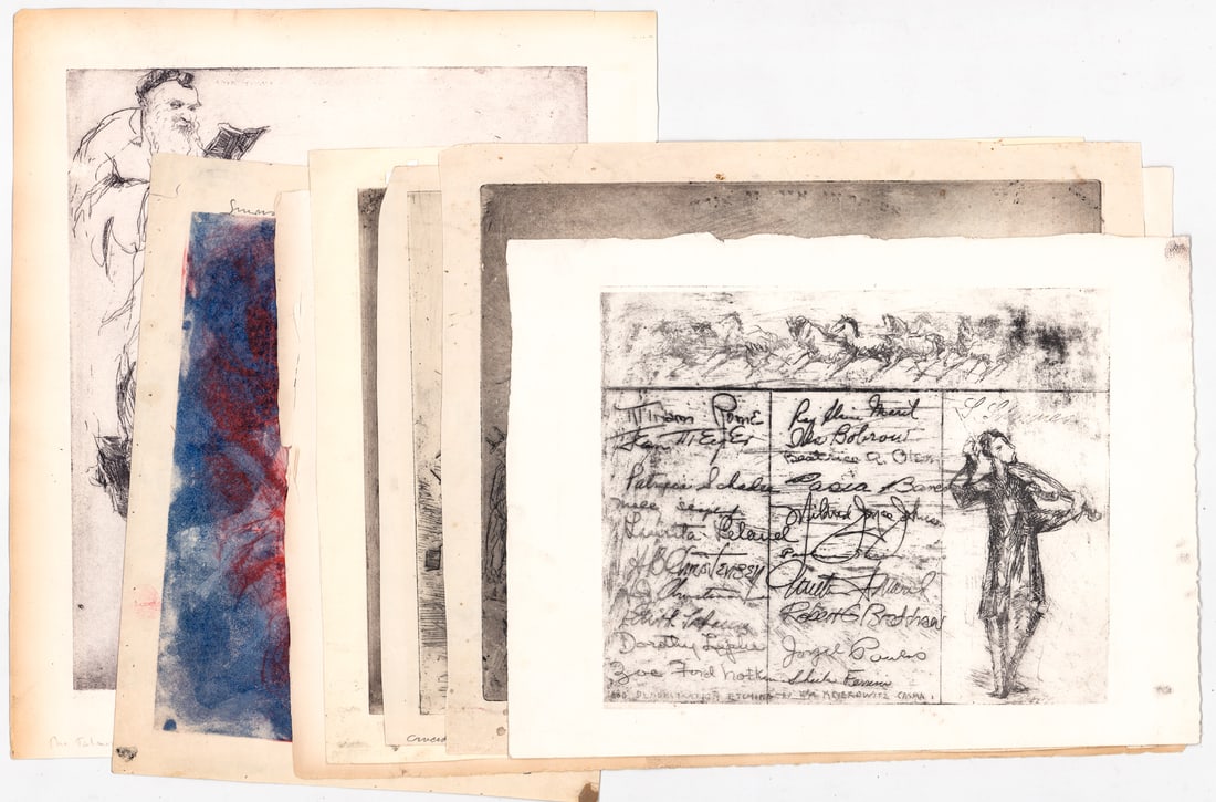 William Meyerowitz (7) Etchings [6 Signed] (1 of 8)