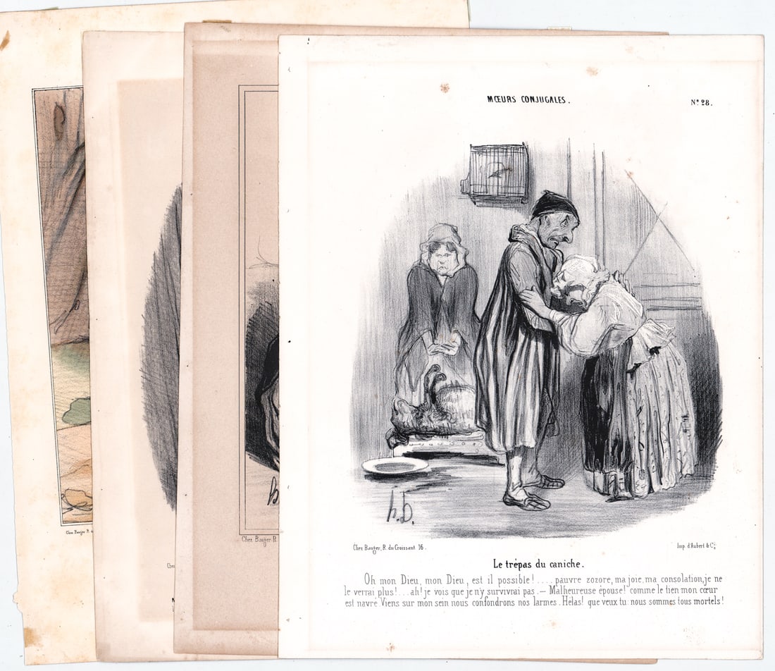 Vintage (4) French Prints (1 of 5)