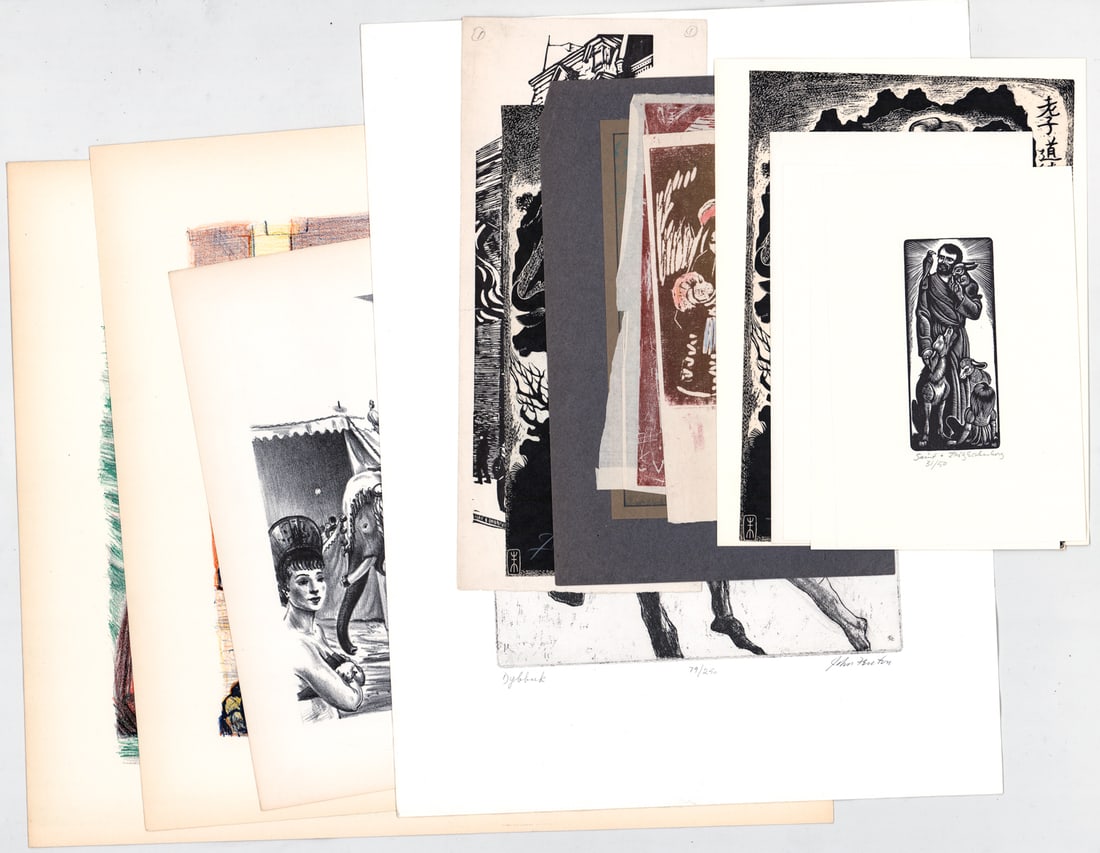 Vintage (14) Prints -Eichenberg, Zalce, O'Higgins (1 of 11)