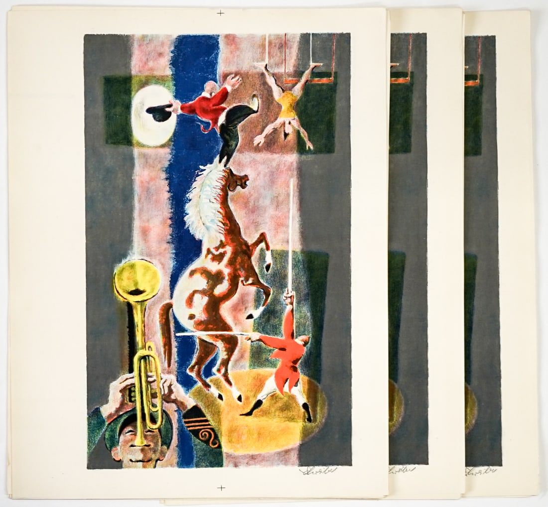 Georges Schreiber Pencil Signed Large Lithos (1 of 3)