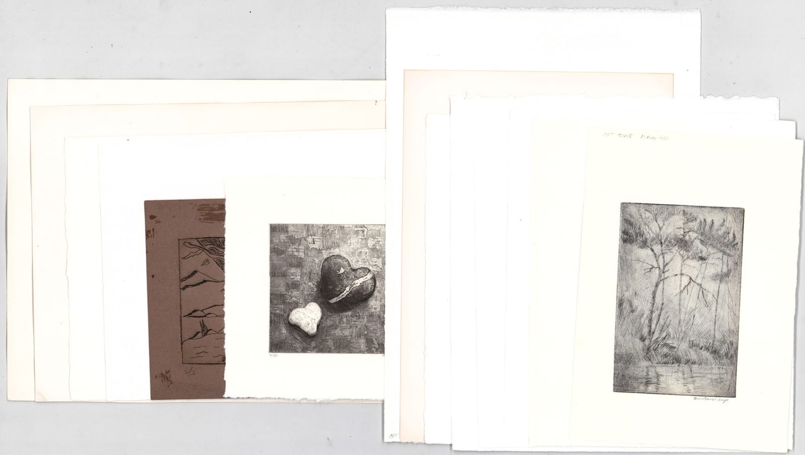 Vintage (14) Etchings [Various Artists SIGNED] (1 of 9)