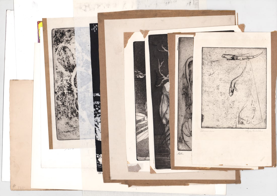 Vintage (12) Etchings / Woodcuts (1 of 10)