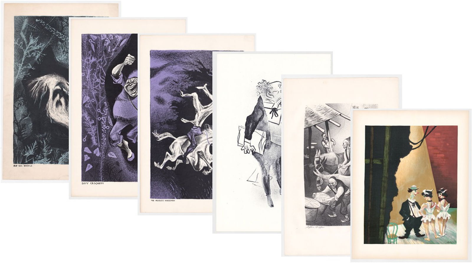 Lot of Six [6] William Gropper Lithographs (1 of 7)