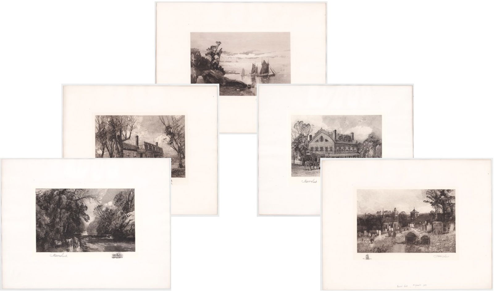 Lot of Five [5] Robert Shaw Etchings (1 of 6)