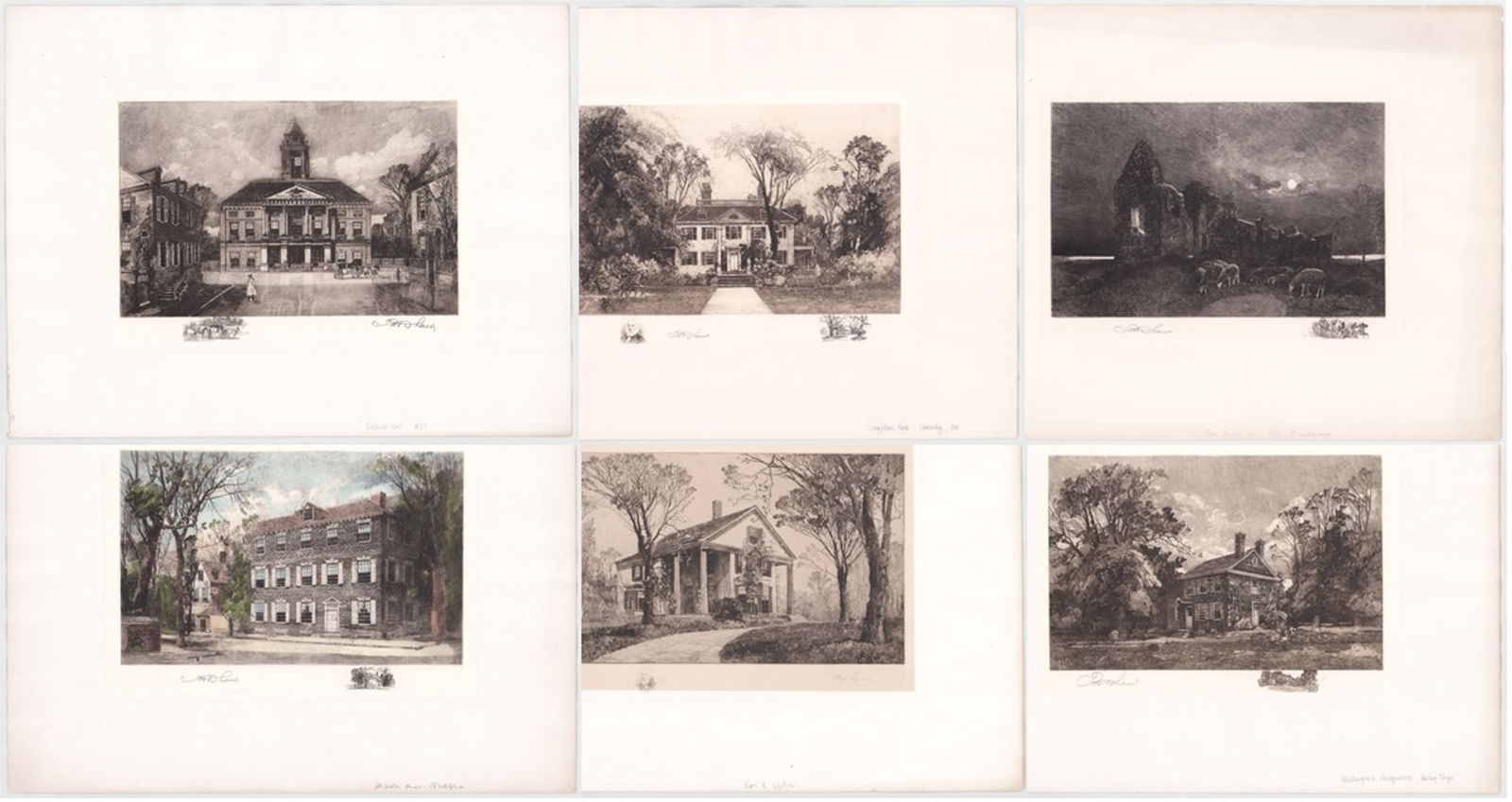 Lot of Six [6] Robert Shaw Etchings (1 of 7)