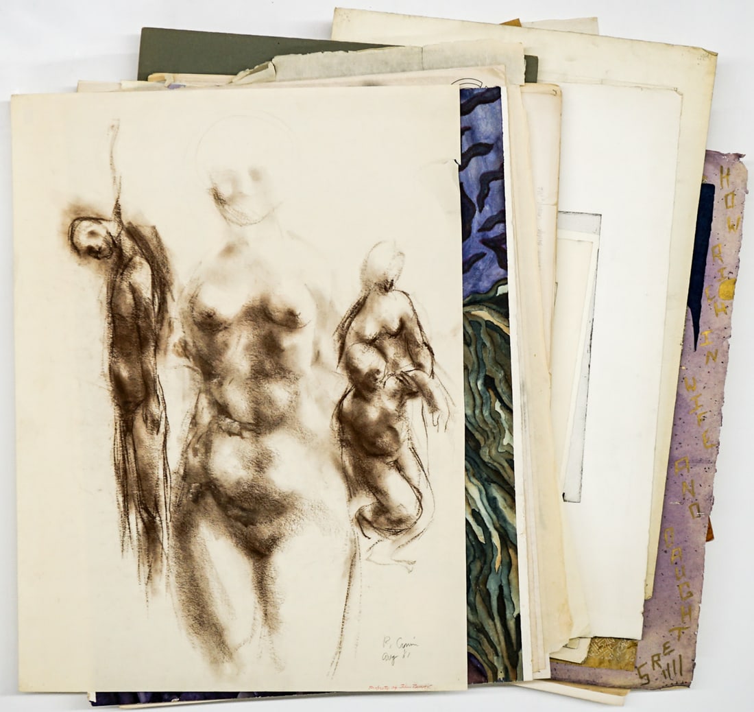 Large Box Of Assorted Art-Louis Holman Archive (1 of 6)