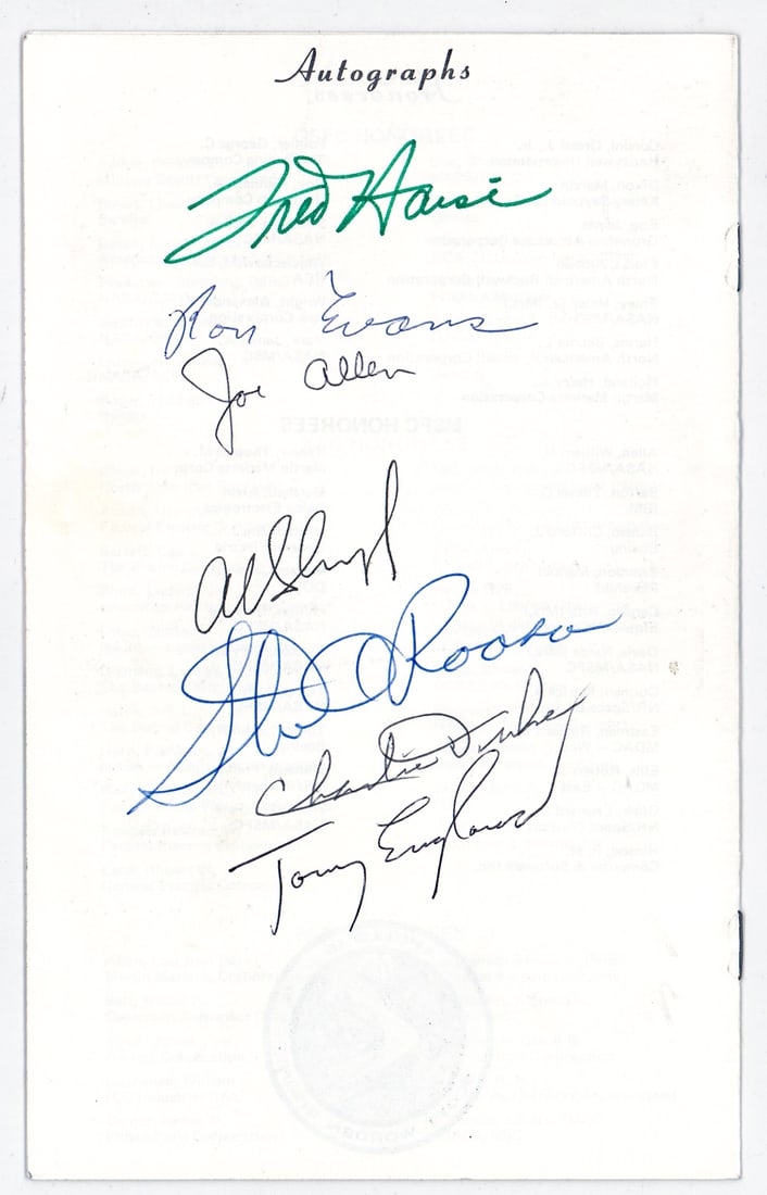 Apollo Members Autographed Program BAS LOA - 2