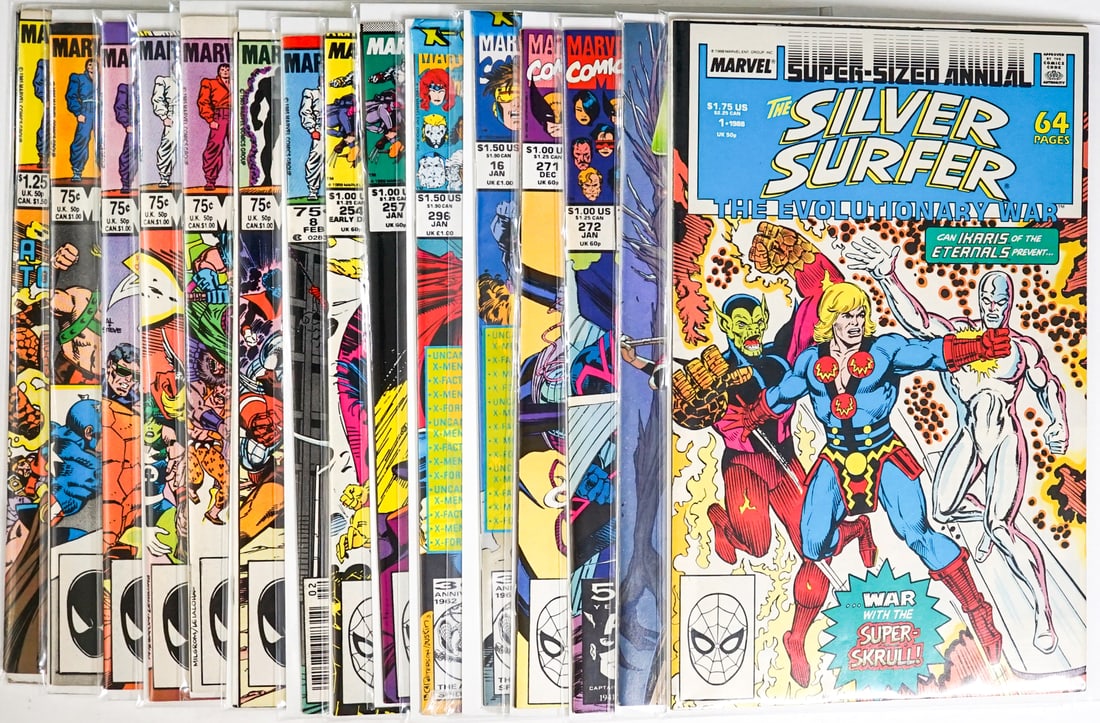 Marvel, X-Men, Secret Wars (15): Measures 15 x 11 x 3 inches for shipping purposes. The absence of a condition report does not imply that the lot is in perfect condition or completely free from wear and tear, imperfections, or the co