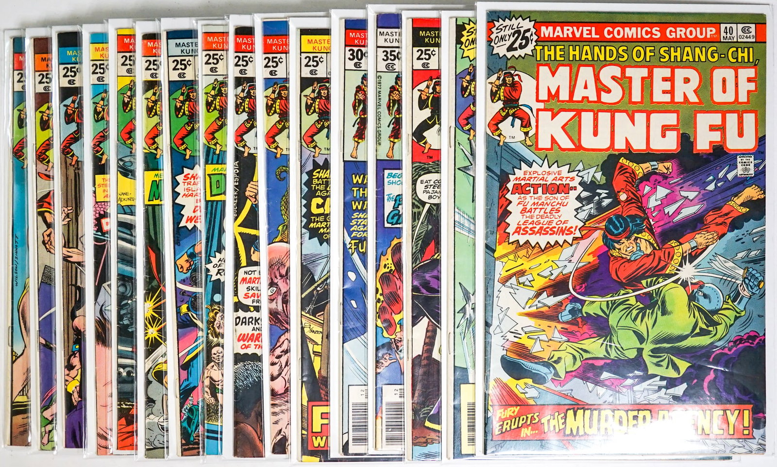 Master of Kung Fu Marvel Comic Books 16: Master of Kung Fu Marvel Comic Books (16). Mixed condition. Measures 15 x 11 x 3 inches for shipping purposes. The absence of a condition report does not imply that the lot is in perfect condition or