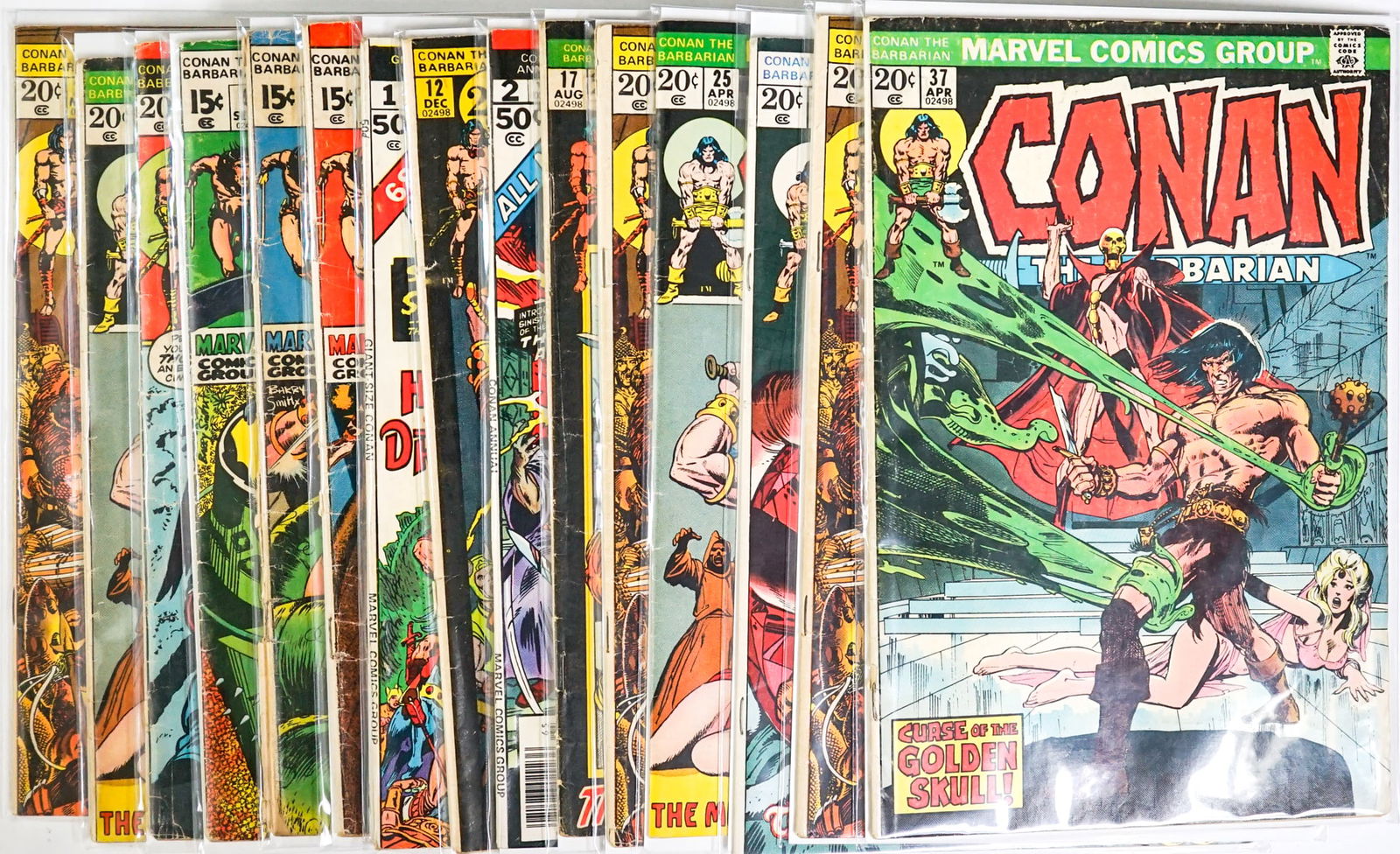 [Marvel] Conan The Barbarian Comics (15): Mixed condition. Measures 15 x 11 x 3 inches for shipping purposes. The absence of a condition report does not imply that the lot is in perfect condition or completely free from wear and tear, imperfe