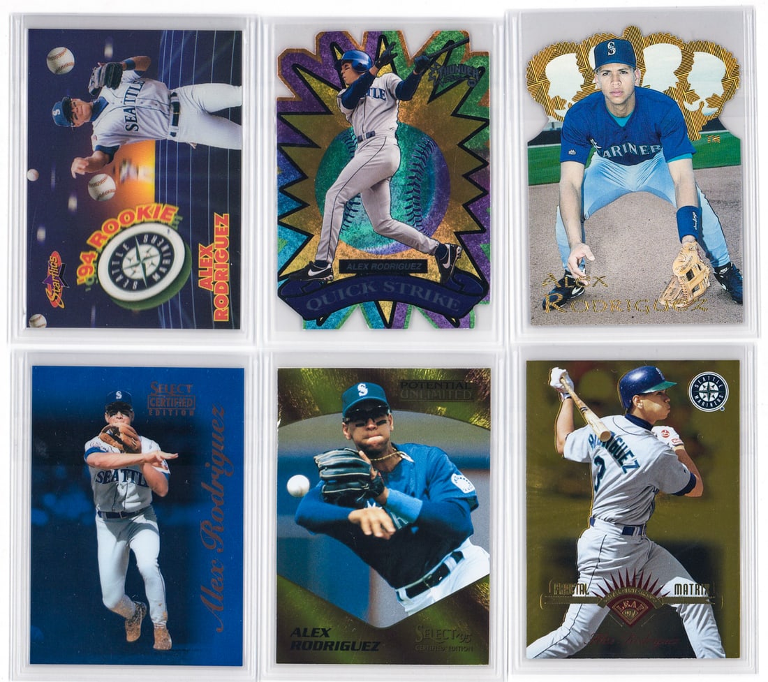 Alex Rodriguez Insert Cards (5): NM-MT/MT condition. However, the condition report is provided as an opinion only and in no way is a guarantee nor warranty if card or cards are submitted to a third party grading company. These are fr